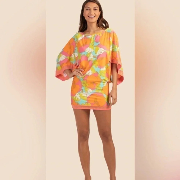 Trina Turk PLAYA DE FLOR SWIM TUNIC Size L - Picture 1 of 7